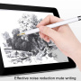 Náhradní hrot se stříbrnou špičkou pro Apple Pencil 1 / 2 / USB-C / Pro - styl 4.0 - černý
