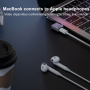 Mini audio redukce - Lightning na USB-C - bílá