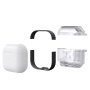 Odolný transparentní obal s barevným rámečkem pro AirPods 4 / 5 - žlutý