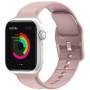 Jednobarevný silikonový řemínek pro Apple Watch 42mm / 41mm / 40mm / 38mm - růžový
