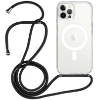 Transparentní kryt se šňůrkou a MagSafe pro iPhone 11 Pro Max - černý