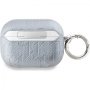 Karl Lagerfeld Embossed Karl and Choupette Heads obal pro AirPods Pro 2 - stříbrný