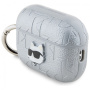 Karl Lagerfeld Embossed Choupette Head obal pro AirPods Pro 2 - stříbrný