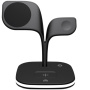 YM-UD22 3v1 magnetický bezdrátový stojánek s podsvícením pro iPhone / Apple Watch / AirPods - černý