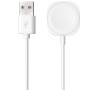 FIXED magnetický nabíjecí kabel - USB-A na magnetický puk pro Apple Watch - 1 m - bílý