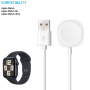 FIXED magnetický nabíjecí kabel - USB-A na magnetický puk pro Apple Watch - 1 m - bílý