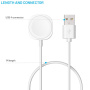 FIXED magnetický nabíjecí kabel - USB-A na magnetický puk pro Apple Watch - 1 m - bílý