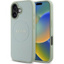 Guess Grained Classic Logo kryt s MagSafe pro iPhone 16 - zelený