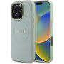 Guess Grained Classic Logo kryt s MagSafe pro iPhone 16 Pro - zelený