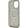 Guess IML Rhinestones Ring kryt s MagSafe pro iPhone 16 Pro Max - šedý