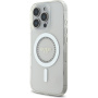 Guess IML Rhinestones Ring kryt s MagSafe pro iPhone 16 Pro - čirý