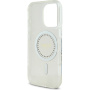 Guess IML Rhinestones Ring kryt s MagSafe pro iPhone 16 Pro - čirý