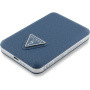Guess Grained Triangle Logo bezdrátová MagSafe powerbanka s portem USB-C - 5 000 mAh - tmavě modrá