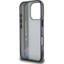 BMW IML Motorsport Vertical Stripe kryt pro iPhone 16 Pro - šedý