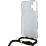 Guess 4G IML Printed Crossbody kryt se šňůrkou pro iPhone 16 - hnědý