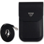 Guess Grained Triangle Logo univerzální brašna pro iPhone - černá
