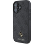Guess 4G Small Metal Logo kryt s MagSafe pro iPhone 16 - šedý