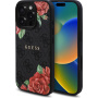 Guess 4G Roses kryt se vzorem růží a MagSafe pro iPhone 16 Pro Max - šedý
