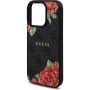 Guess 4G Roses kryt se vzorem růží a MagSafe pro iPhone 16 Pro Max - šedý