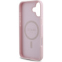Guess Grained 4G Small Metal Logo kryt s MagSafe pro iPhone 16 - růžový
