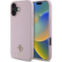 Guess Grained 4G Small Metal Logo kryt s MagSafe pro iPhone 16 Plus - růžový