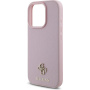 Guess Grained 4G Small Metal Logo kryt s MagSafe pro iPhone 16 Pro - růžový