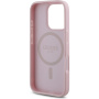 Guess Grained 4G Small Metal Logo kryt s MagSafe pro iPhone 16 Pro - růžový