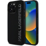 Karl Lagerfeld 3D Rubber Glitter Logo kryt pro iPhone 16 Pro Max - černý