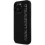 Karl Lagerfeld 3D Rubber Glitter Logo kryt pro iPhone 16 Pro Max - černý