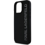 Karl Lagerfeld 3D Rubber Glitter Logo kryt pro iPhone 16 Pro Max - černý