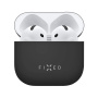 FIXED Silky ultratenký silikonový obal pro AirPods 4 / 5 - černý