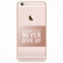 Baseus ultratenký ochranný kryt pro Apple iPhone 6 / 6s - Never give up - růžově zlatý