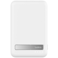 BELKIN Boost Charge Pro bezdrátová MagSafe powerbanka se stojánkem a portem USB-C - 8 000 mAh - bílá