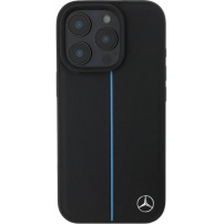 Mercedes Blue Stripe kryt s MagSafe pro iPhone 16 Pro Max - černý