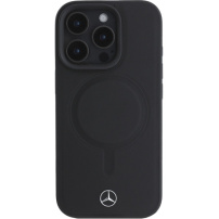 Mercedes Smooth Leather kryt s MagSafe pro iPhone 16 Pro - černý