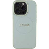 Guess Grained Classic Logo kryt s MagSafe pro iPhone 16 Pro - zelený