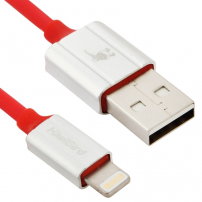 KiwiBird certifikovaný MFi lightning kabel pro Apple iPhone / iPad / iPod - 1m - červený