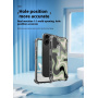 Kryt se vzorem abstraktních vln a zesílenými rohy pro iPhone 16 - hnědý