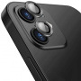 ENKAY tvrzená skla s kovovým rámečkem k ochraně čoček zadního fotoaparátu pro iPhone 12 / 12 mini - černá