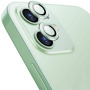 ENKAY tvrzená skla s kovovým rámečkem k ochraně čoček zadního fotoaparátu pro iPhone 12 / 12 mini - zelená