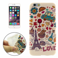 Gumový kryt s průhledným rámečkem pro Apple iPhone 6 / 6S - paříž