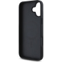 Guess Grained Magnolia kryt se vzorem květin a MagSafe pro iPhone 16 - černý