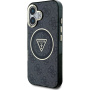 Guess IML 4G Glitter and Triangle Logo kryt s MagSafe pro iPhone 16 - šedý
