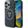 Guess IML 4G Glitter and Triangle Logo kryt s MagSafe pro iPhone 16 Pro - šedý