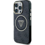 Guess IML 4G Glitter and Triangle Logo kryt s MagSafe pro iPhone 16 Pro - šedý