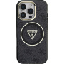 Guess IML 4G Glitter and Triangle Logo kryt s MagSafe pro iPhone 16 Pro - šedý