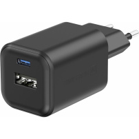 Swissten GaN nabíjecí adaptér s porty USB-C / USB-A - 45W - černý