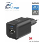 Swissten GaN nabíjecí adaptér s porty USB-C / USB-A - 45W - černý