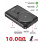 Swissten bezdrátová MagSafe powerbanka se stojánkem a portem USB-C - 10 000 mAh - černá