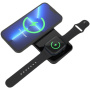 Swissten 2v1 bezdrátová nabíječka pro iPhone / Apple Watch / AirPods - 10W - černá